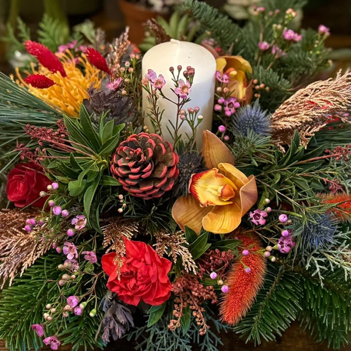 Christmas Table Centrepiece Workshop - Buxton Pottery Painting - Peak Flowers Buxton
