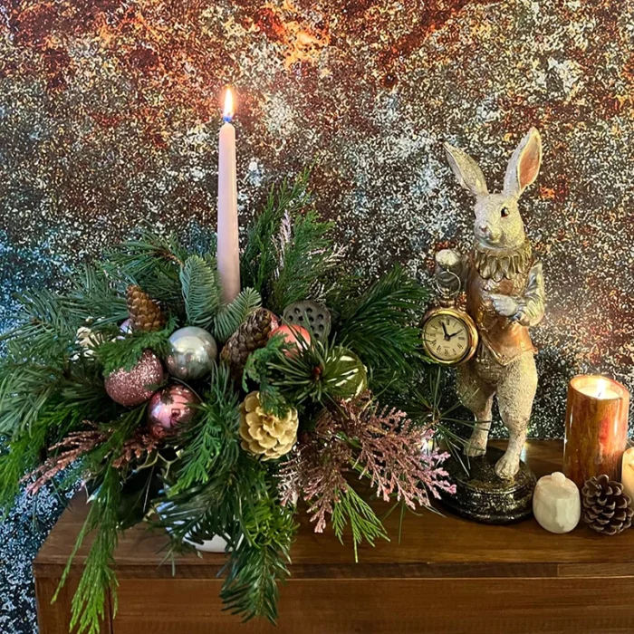 Christmas Table Centrepiece Workshop - Buxton Pottery Painting - Peak Flowers Buxton
