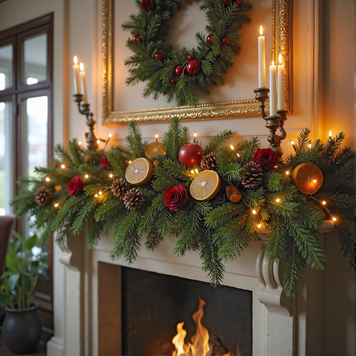 Christmas Mantlepiece Garland Workshop - Buxton Pottery Painting - Peak Flowers Buxton