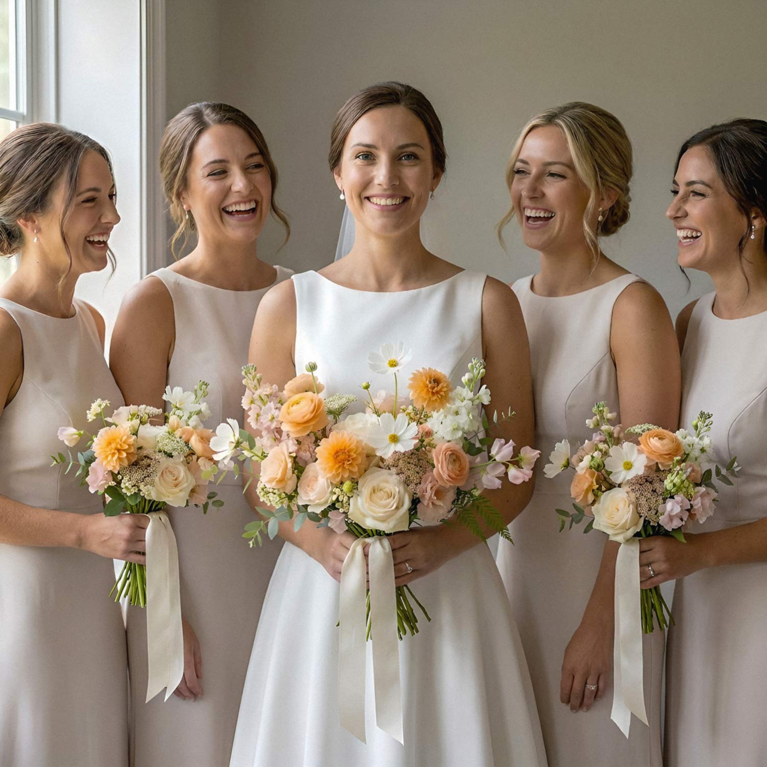 Apricot Meadow Bridal Bouquet