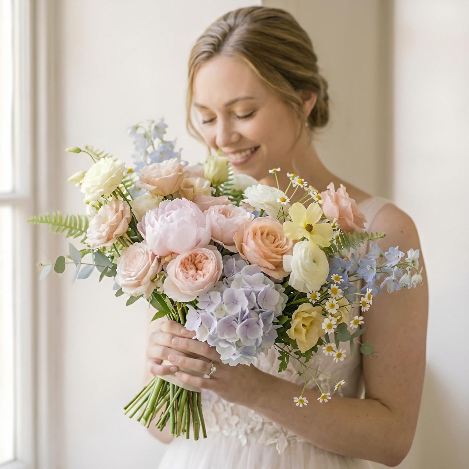 Pastel Garden Bridal Bouquet