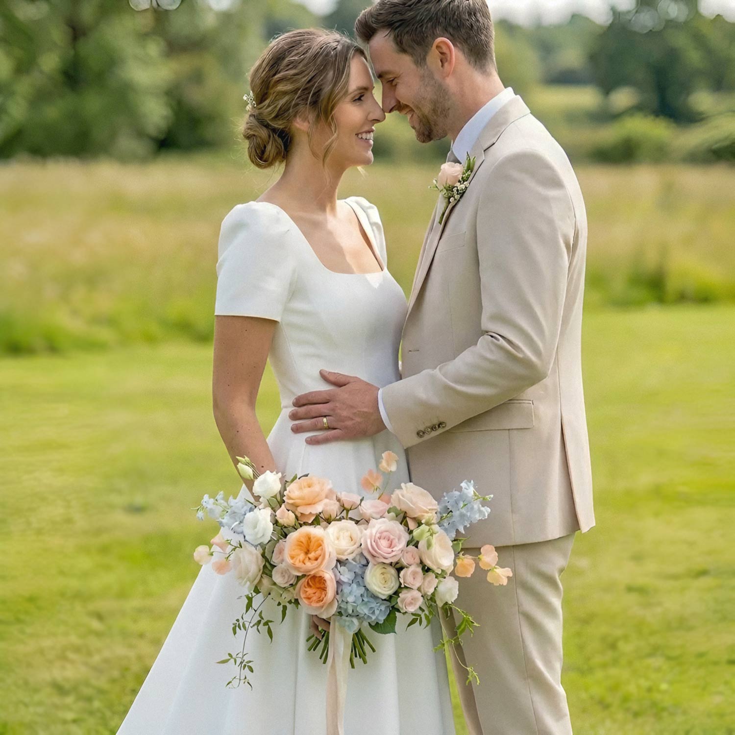 Pastel Meadow Bridal Bouquet