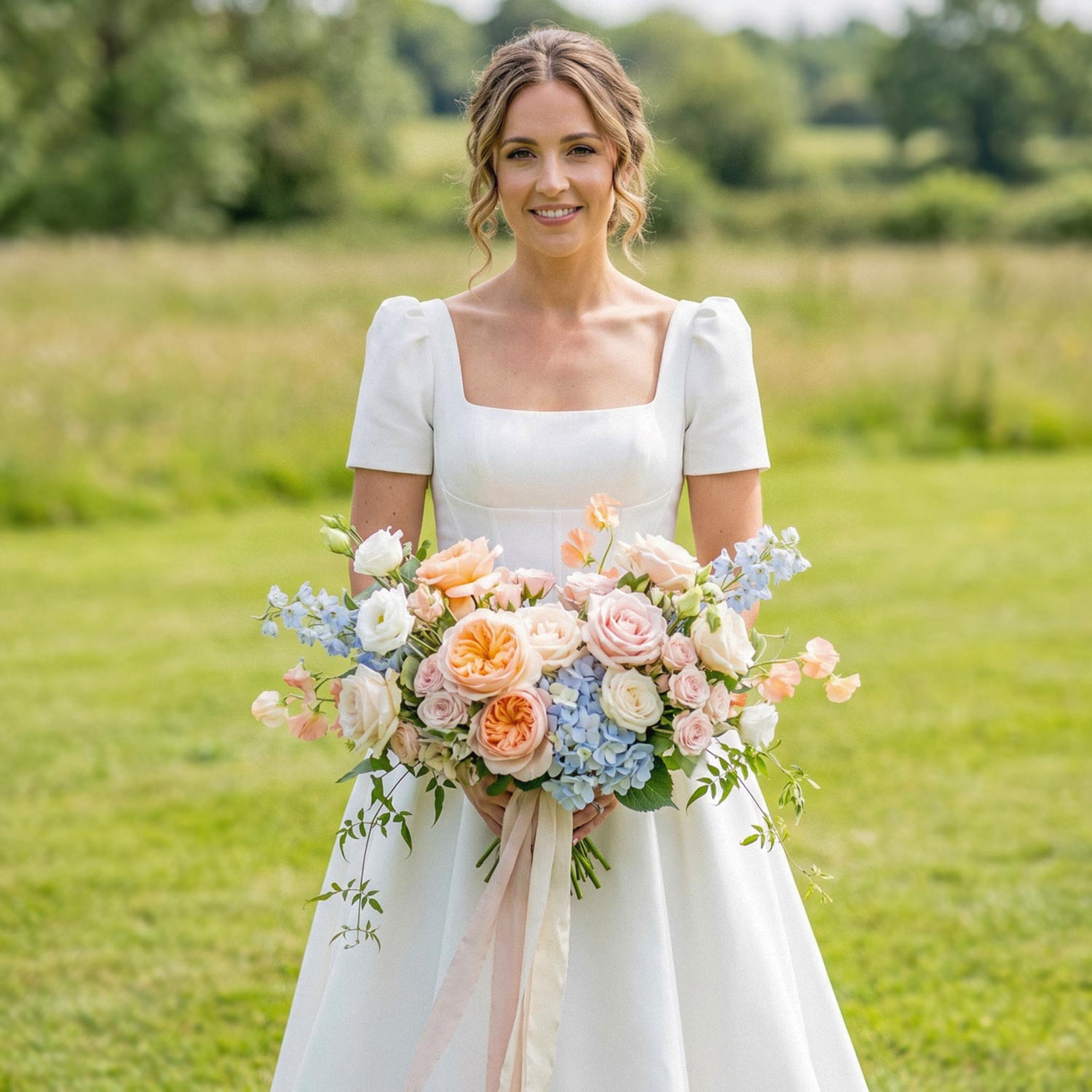 Pastel Meadow Bridal Bouquet