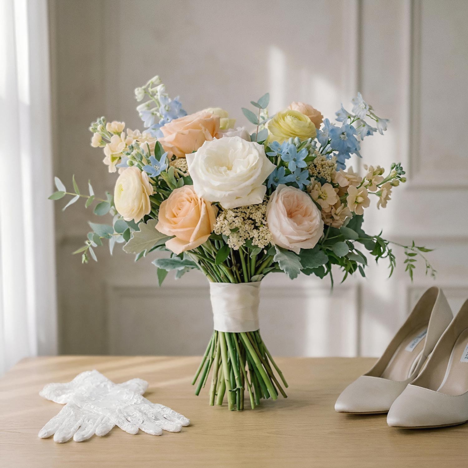 Peach Serenity Bridal Bouquet