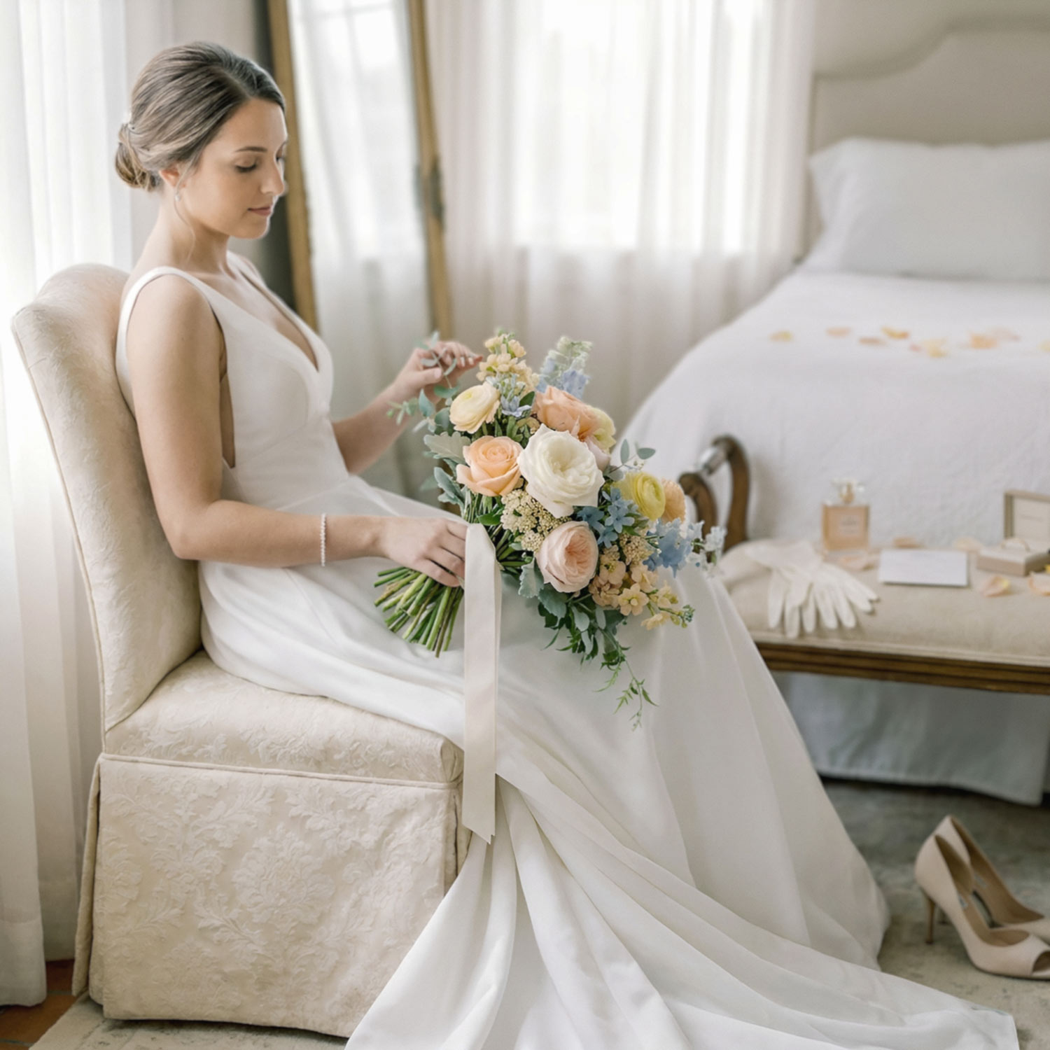 Peach Serenity Bridal Bouquet