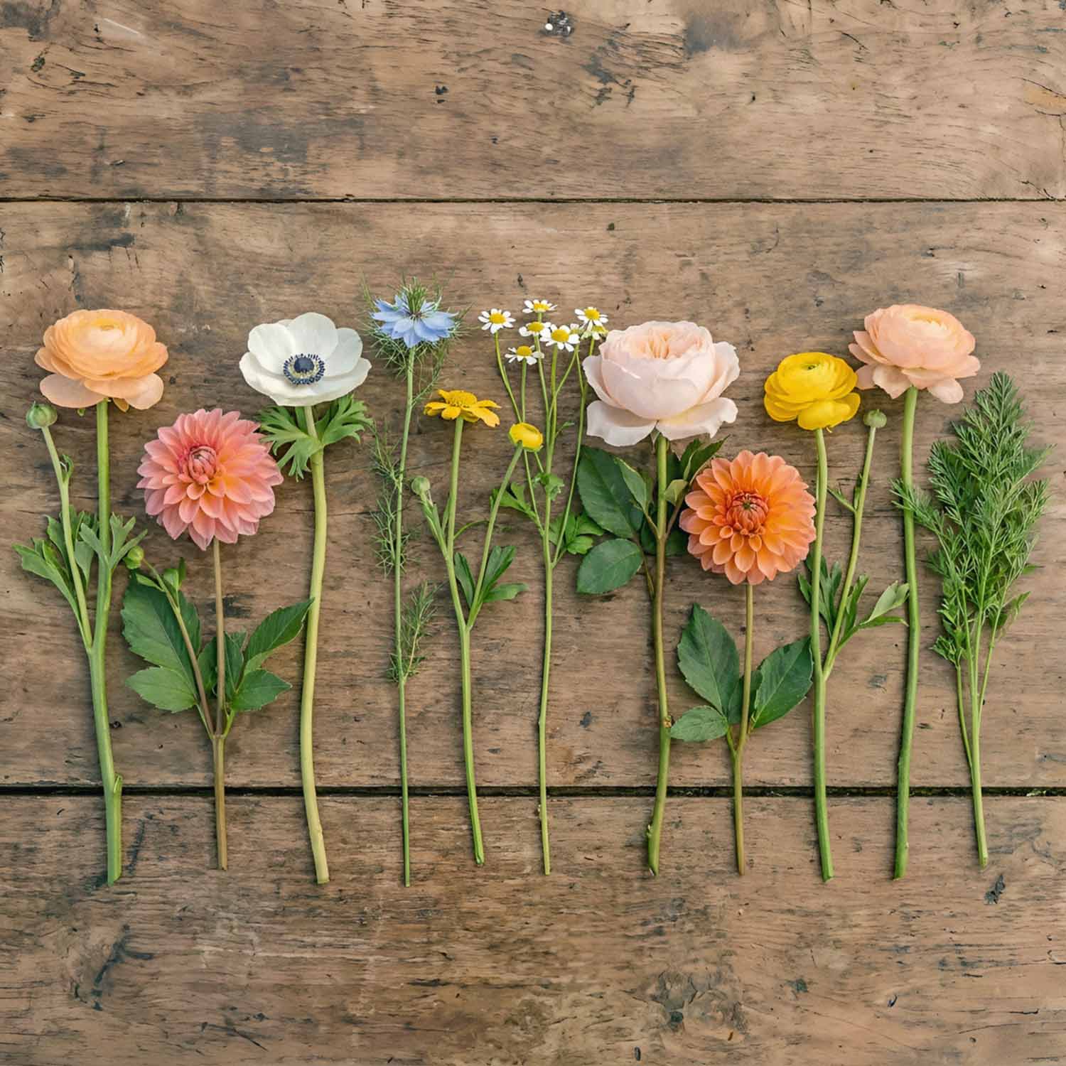 Peach Wildflower Bridal Bouquet