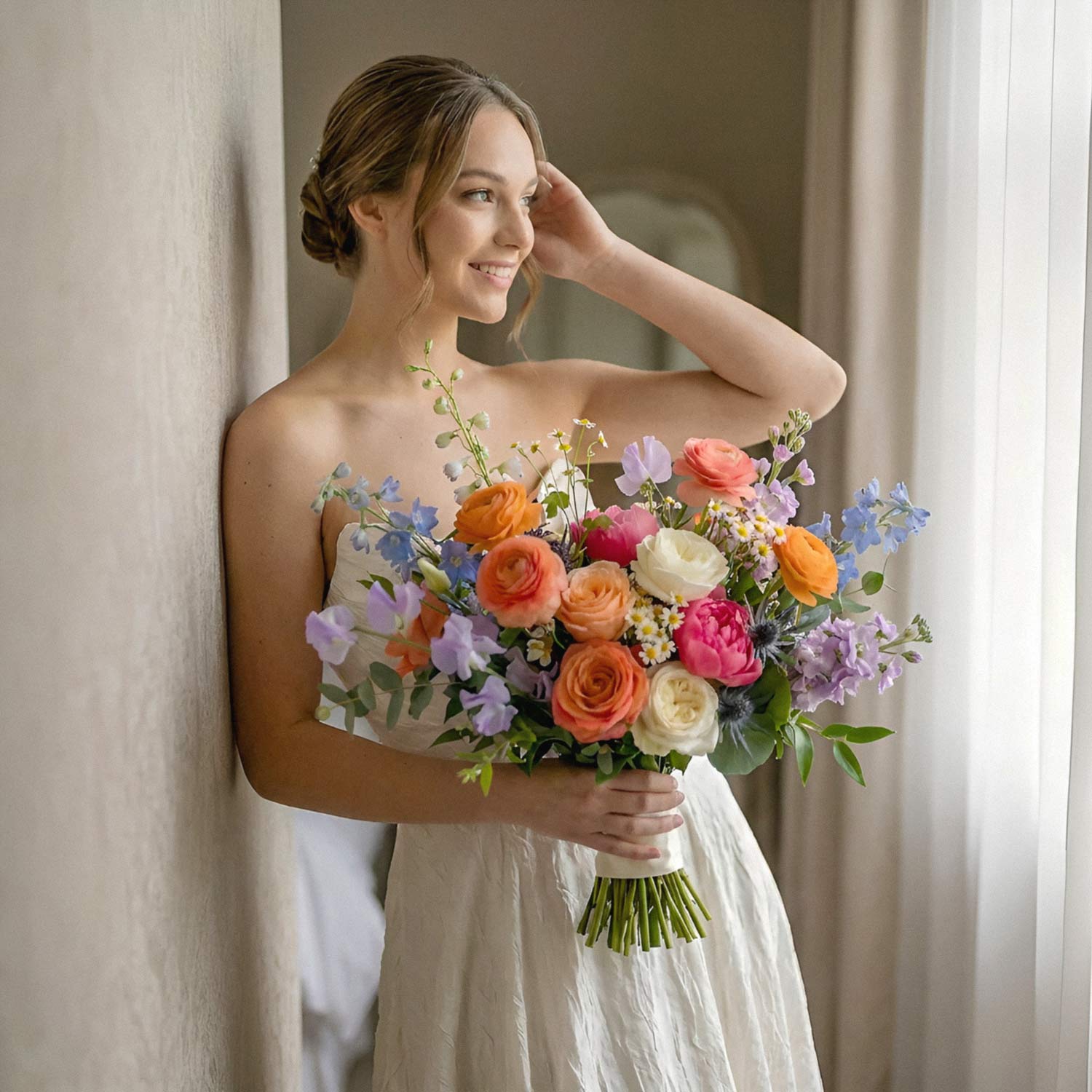 Sorbet Meadow Bridal Bouquet