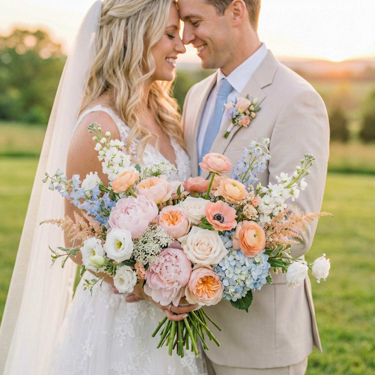 Sunset Garden Bridal Bouquet - Image 4
