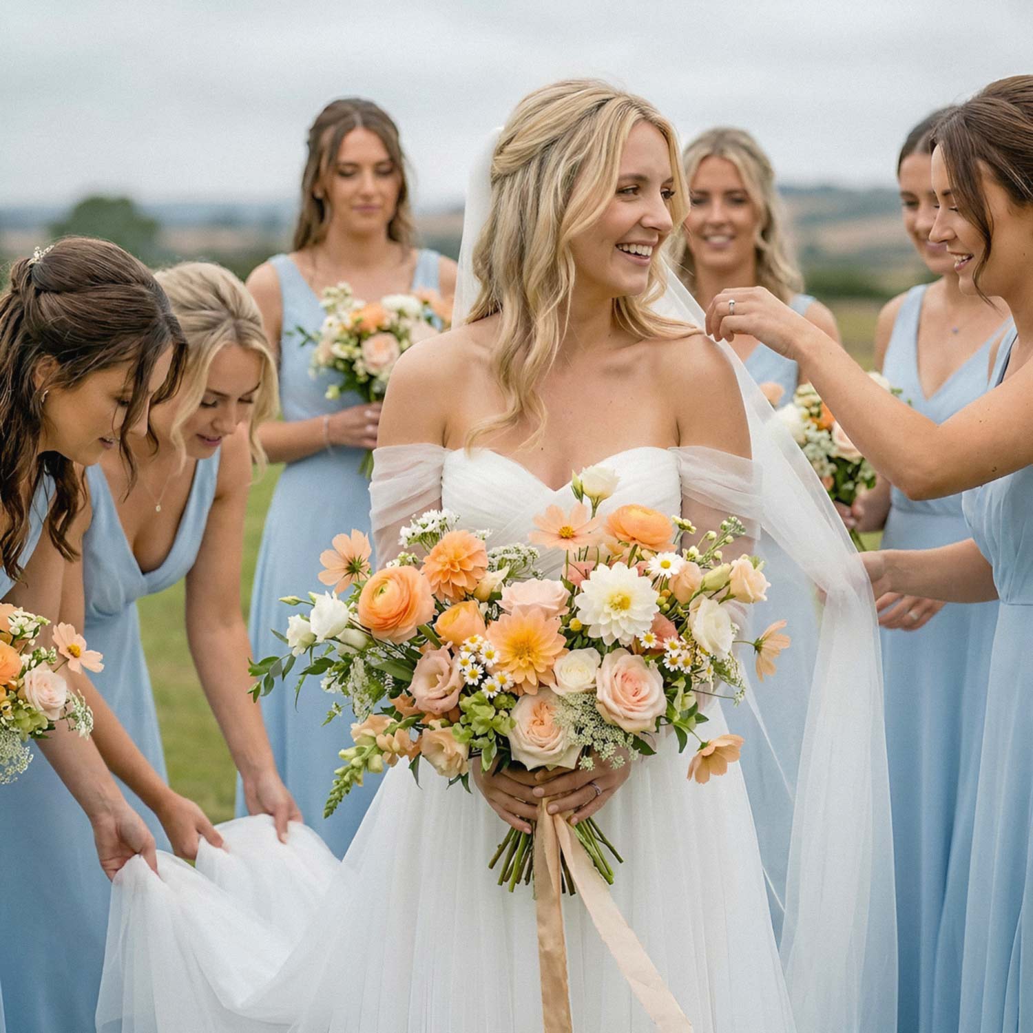 Amber Petal Bridal Bouquet
