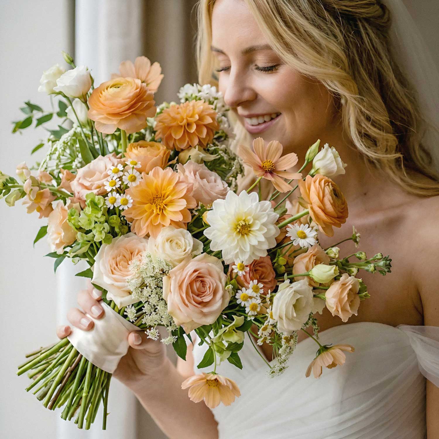 Amber Petal Bridal Bouquet