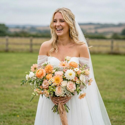 Amber Petal Bridal Bouquet