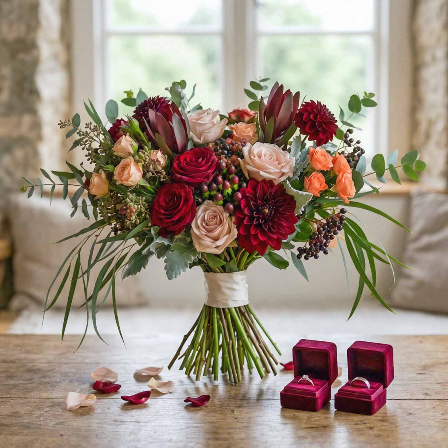 Bordeaux Belle Bridal Bouquet