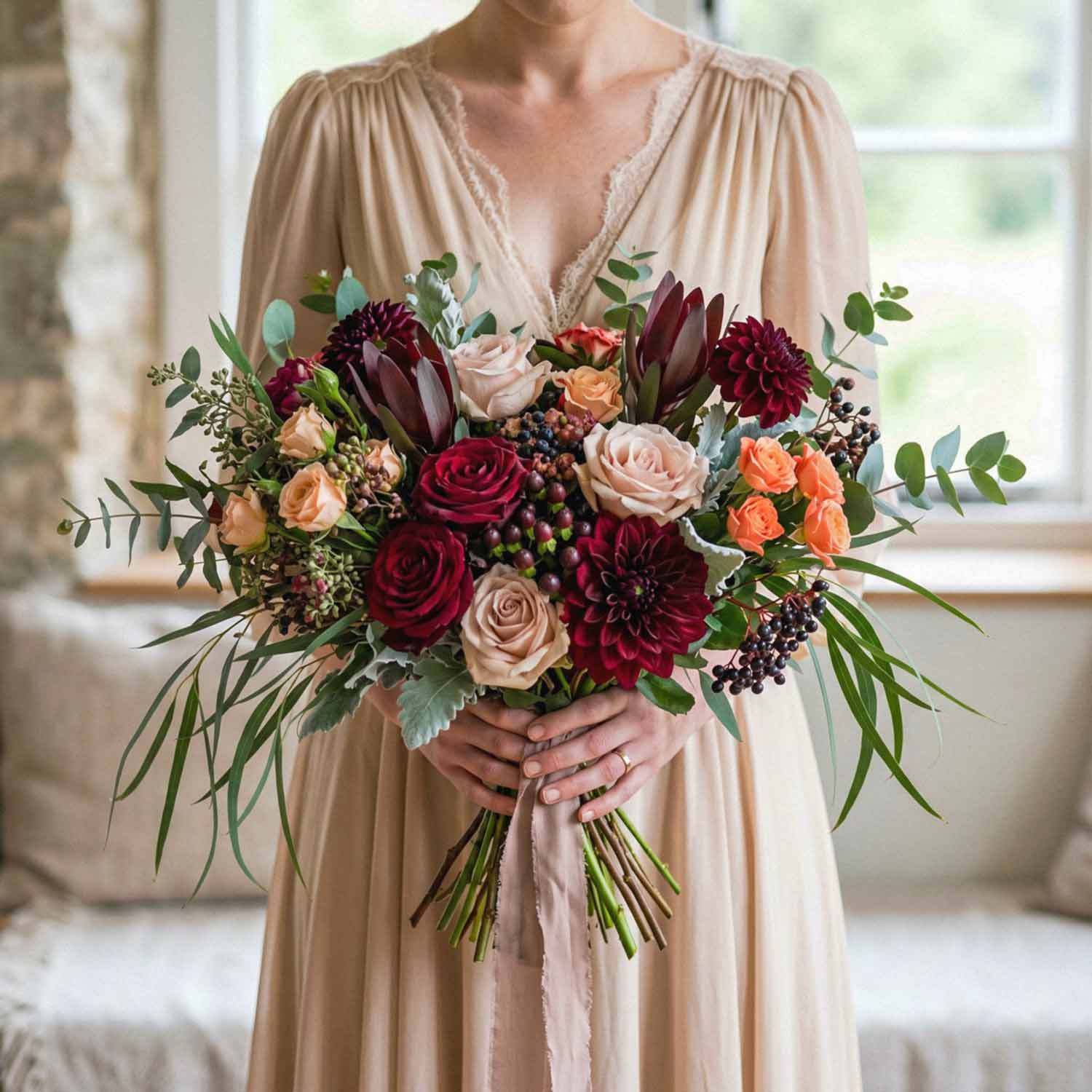 Bordeaux Belle Bridal Bouquet