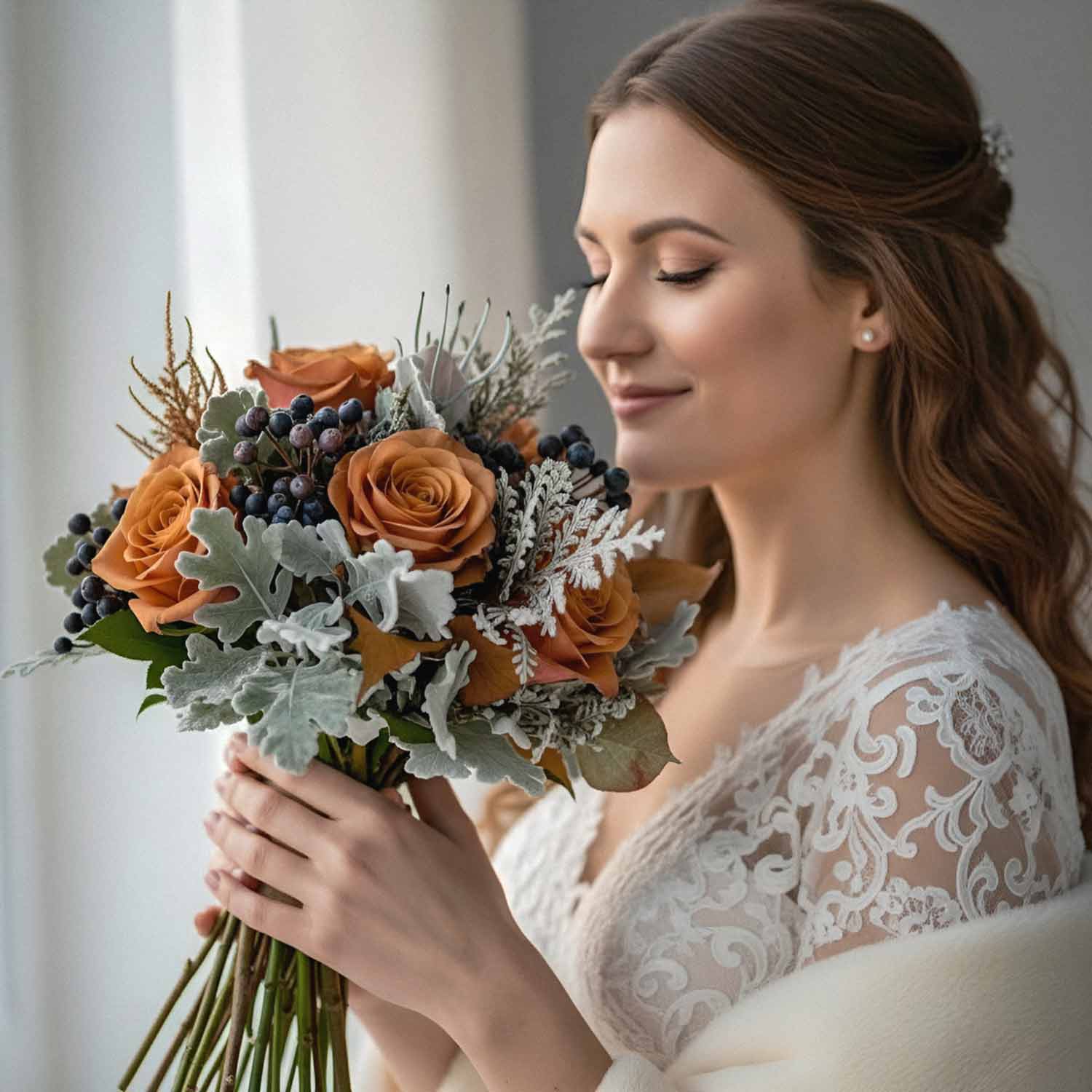 Copper Willow Bridal Bouquet