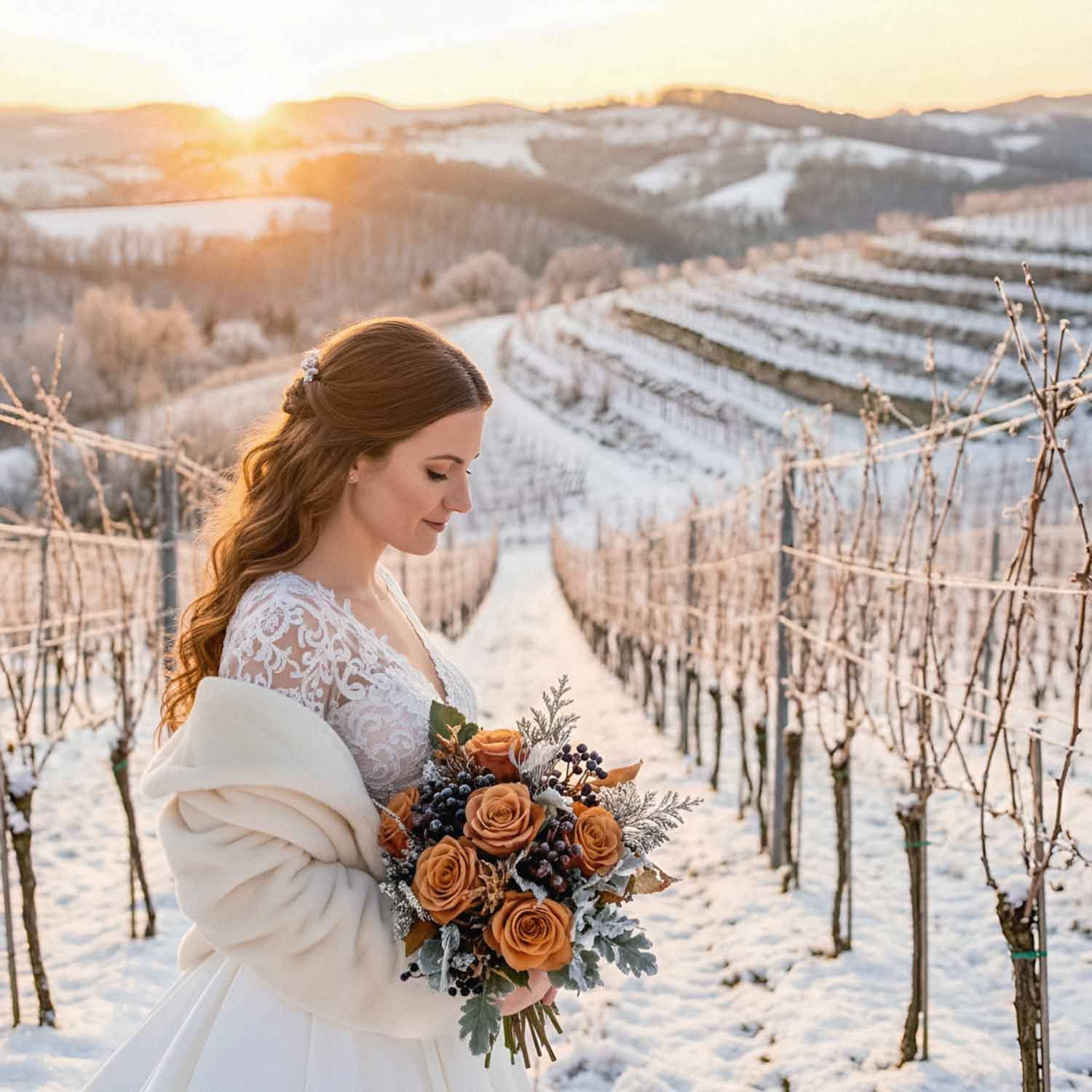 Copper Willow Bridal Bouquet