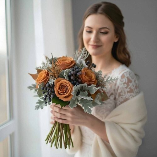 Copper Willow Bridal Bouquet