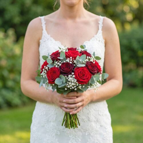Crimson Promise Bridal Bouquet