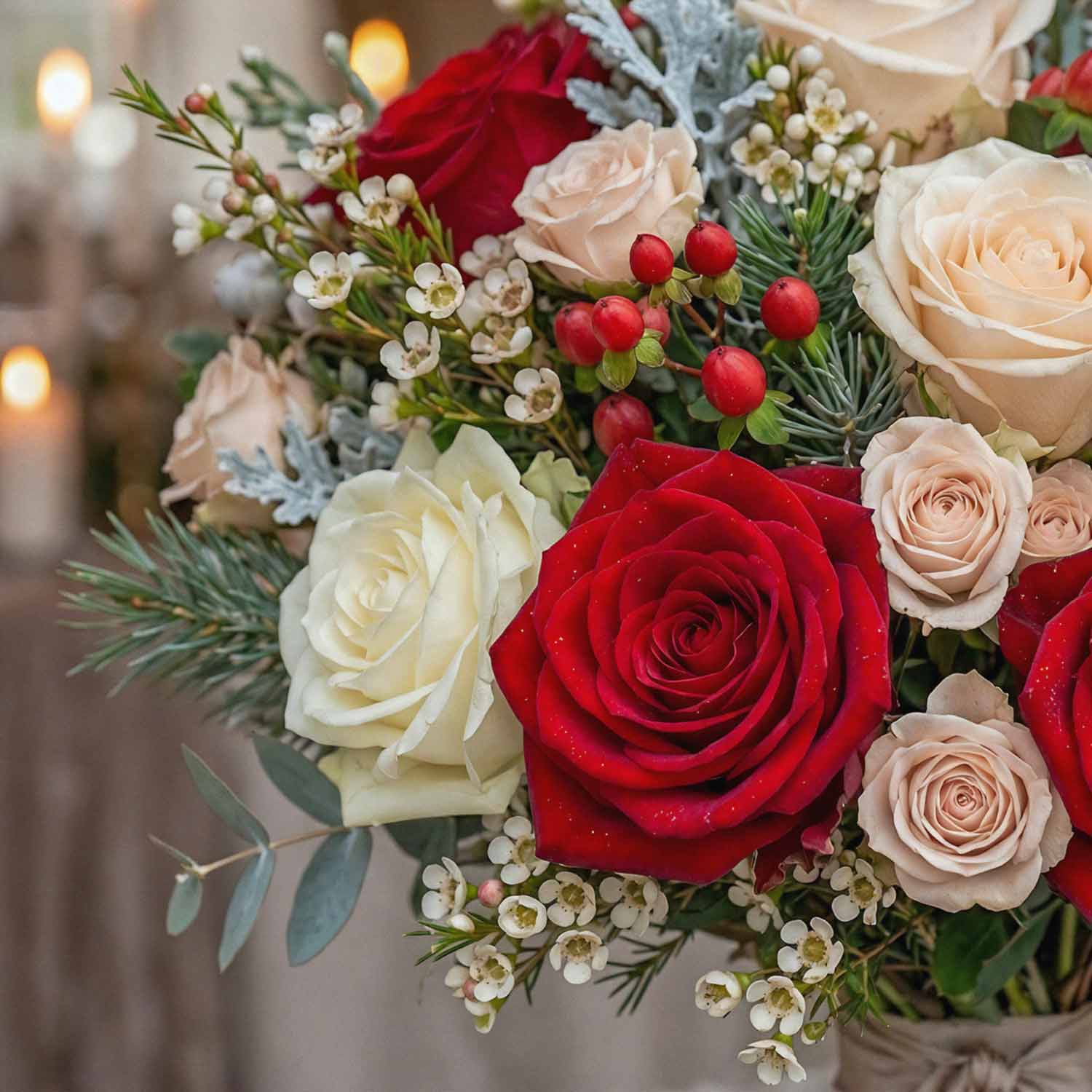 Frosted Rouge Bridal Bouquet