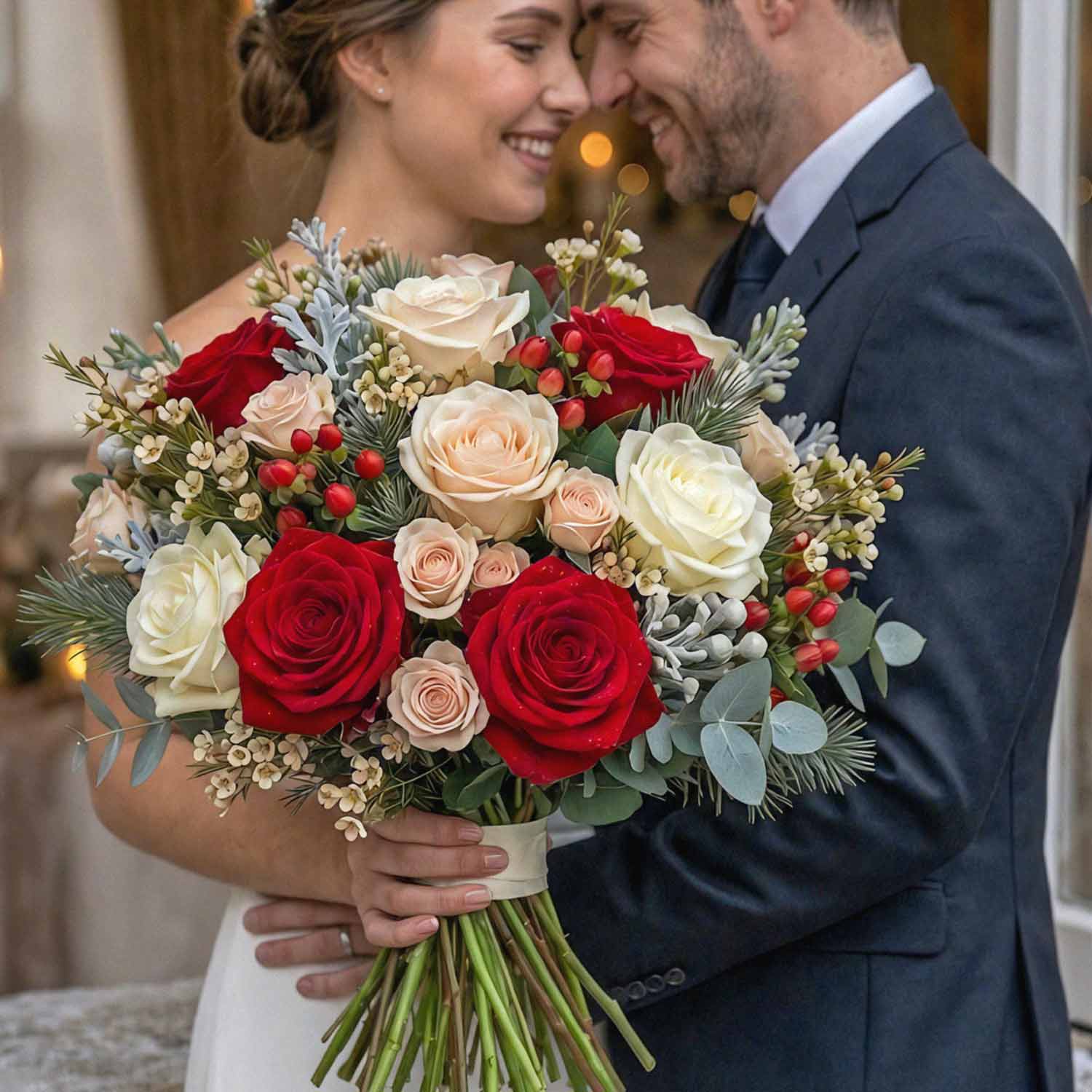 Frosted Rouge Bridal Bouquet