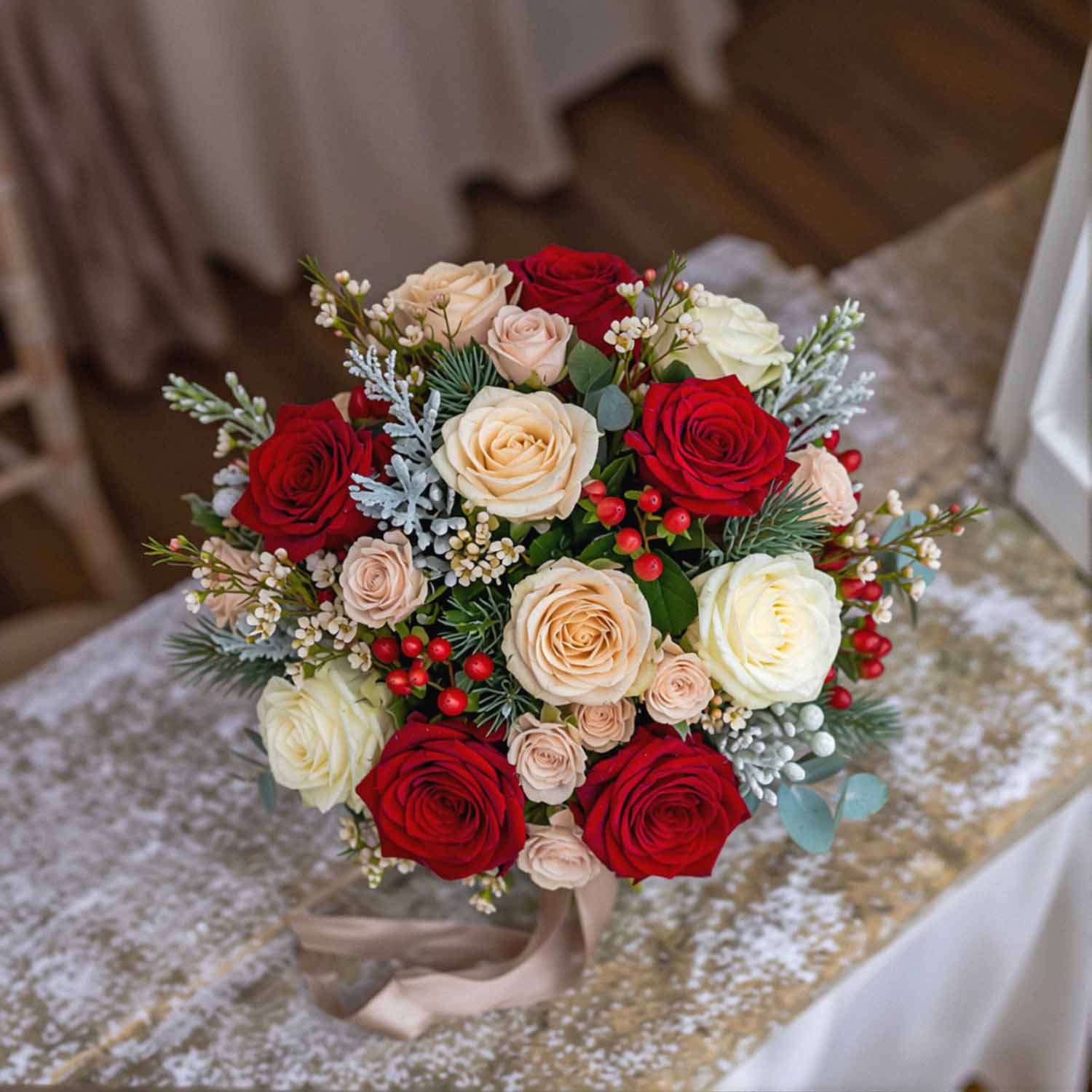 Frosted Rouge Bridal Bouquet