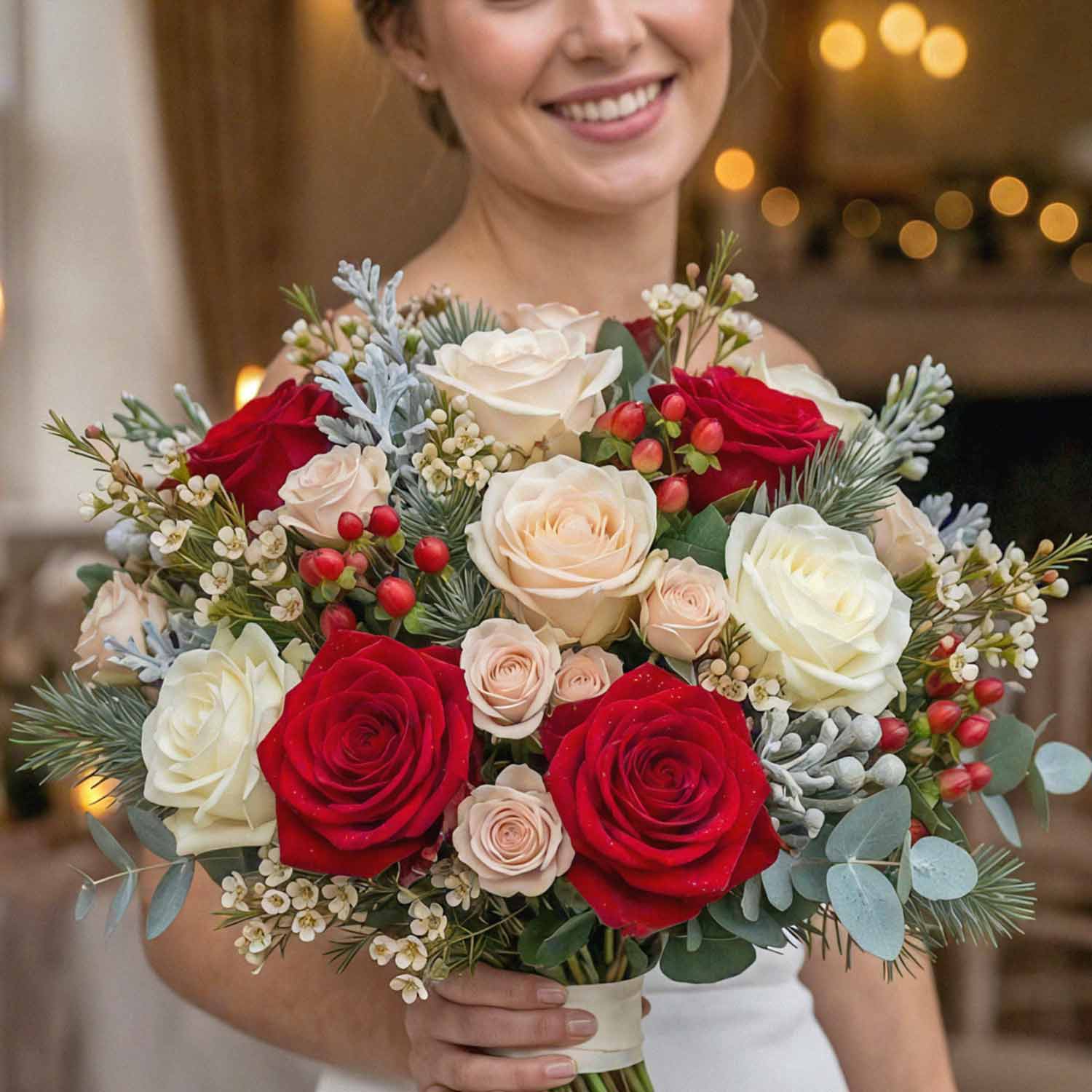 Frosted Rouge Bridal Bouquet