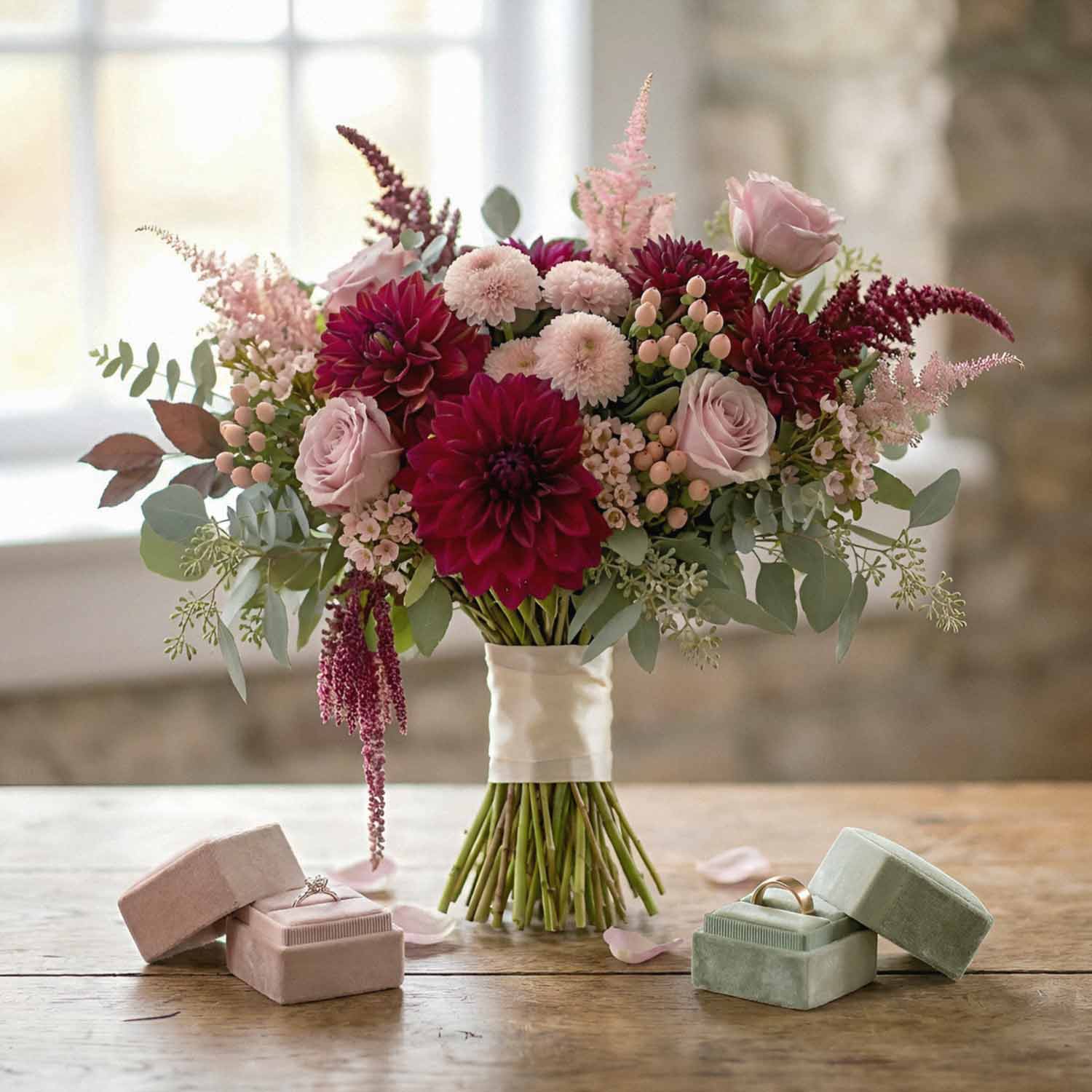 Marquise Garnet Bridal Bouquet