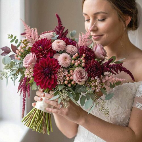 Marquise Garnet Bridal Bouquet