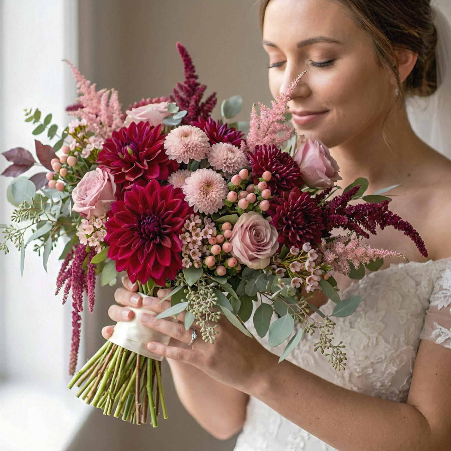 Marquise Garnet Bridal Bouquet