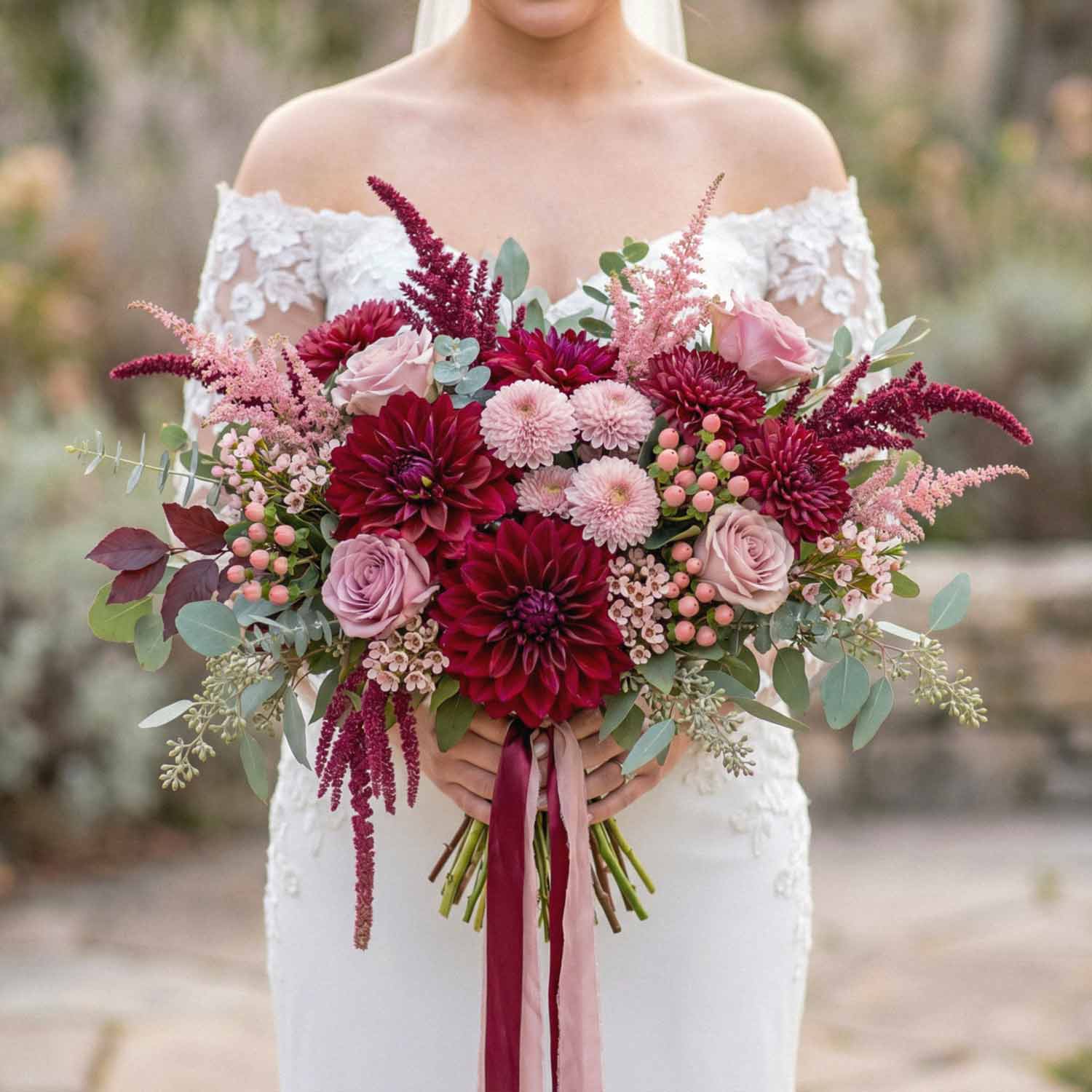 Marquise Garnet Bridal Bouquet