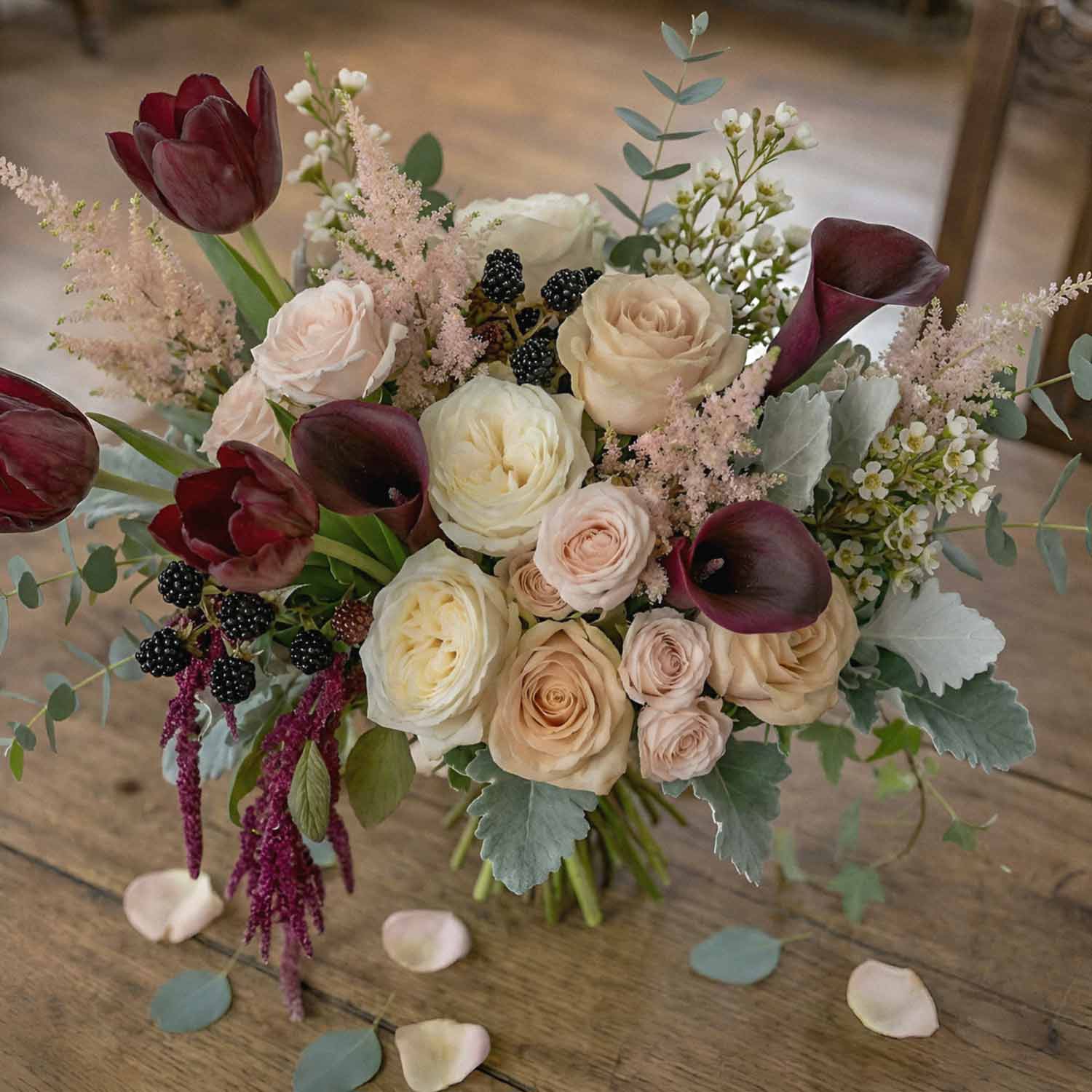 Merlot Tapestry Bridal Bouquet
