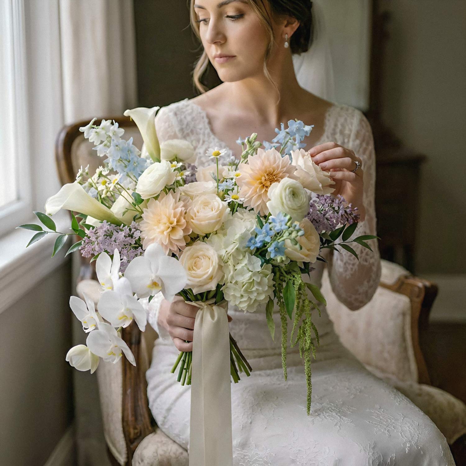 Opaline Cascade Bridal Bouquet