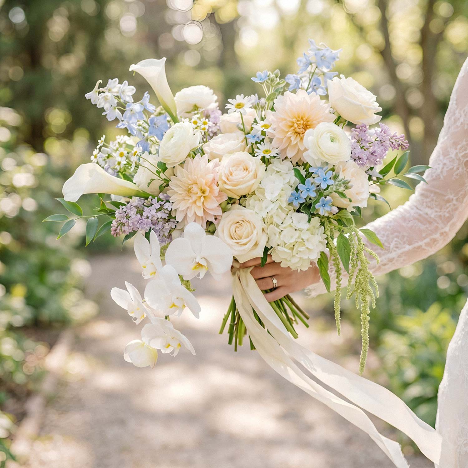 Opaline Cascade Bridal Bouquet