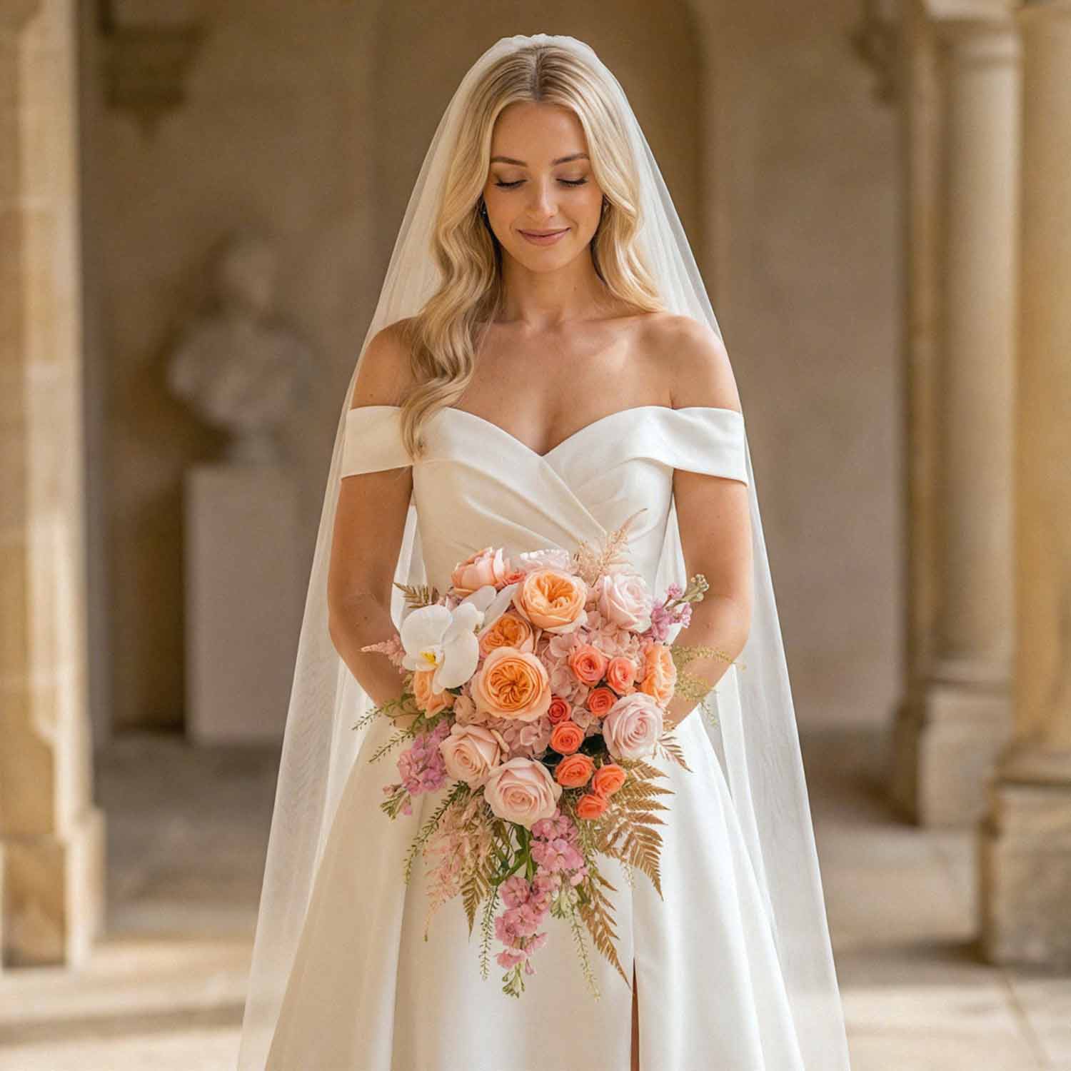 Peony Sunset Bridal Bouquet