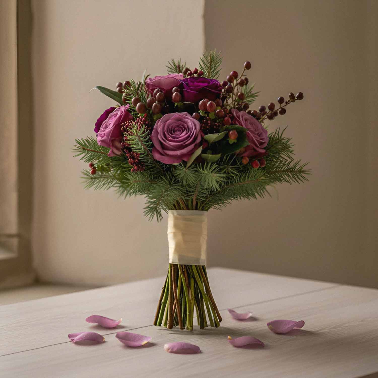 Purple Frost Bridal Bouquet