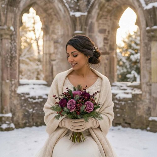 Purple Frost Bridal Bouquet