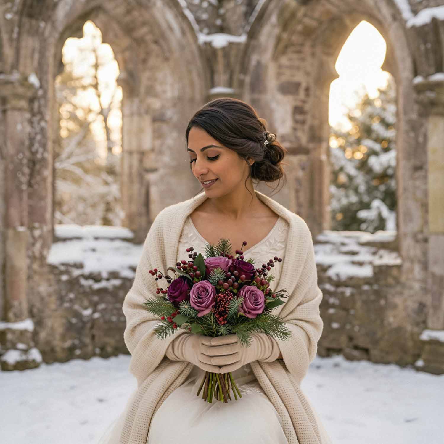 Purple Frost Bridal Bouquet