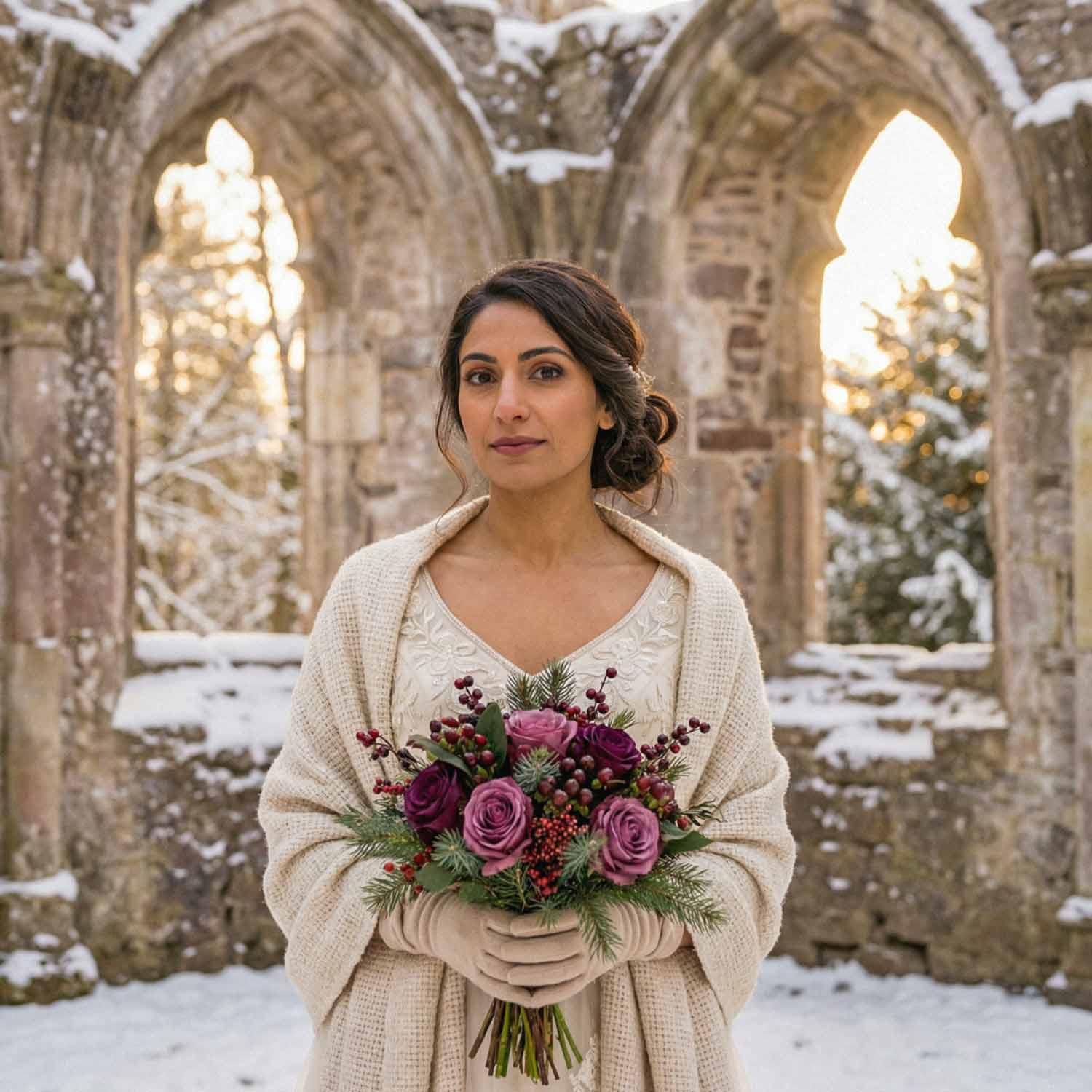 Purple Frost Bridal Bouquet
