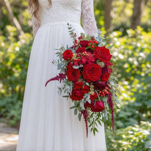 Ruby Devotion Bridal Bouquet