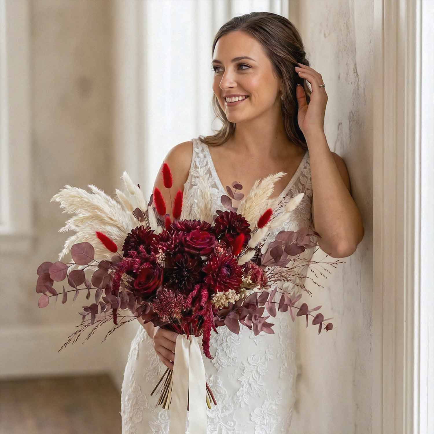 Sangria Plume Bridal Bouquet