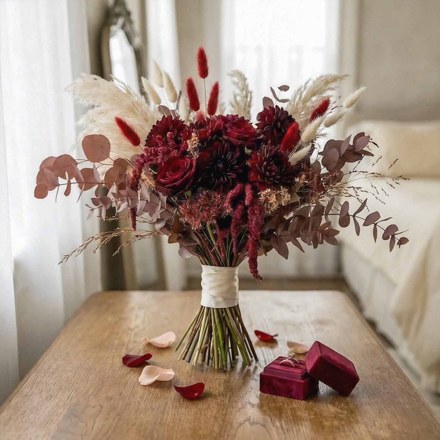 Sangria Plume Bridal Bouquet