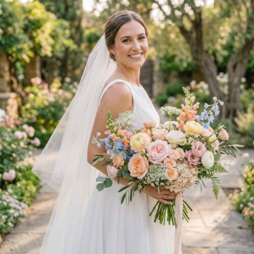 Silken Orchard Bridal Bouquet
