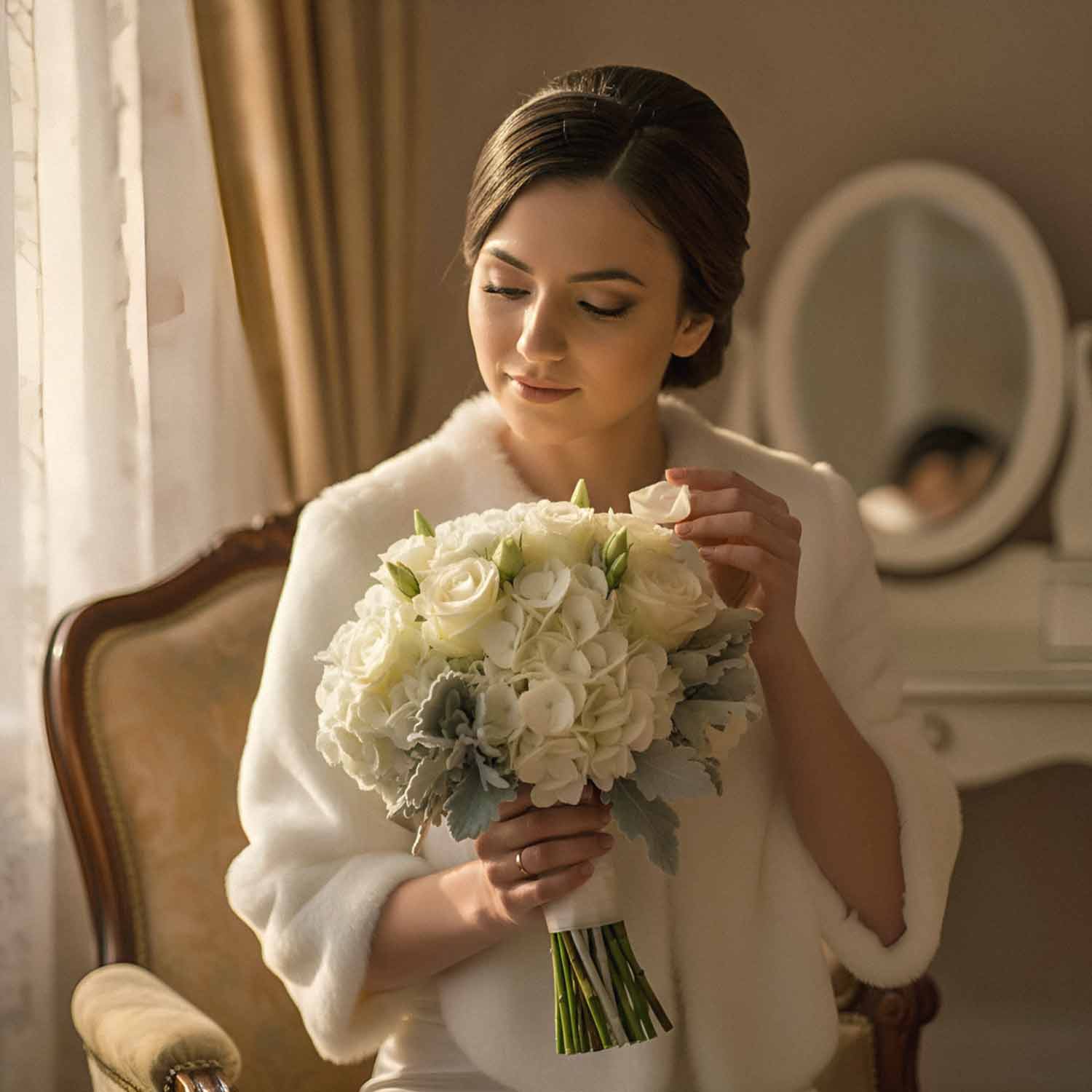 Snowdrop Veil Bridal Bouquet