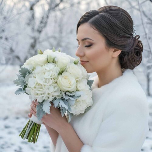 Snowdrop Veil Bridal Bouquet