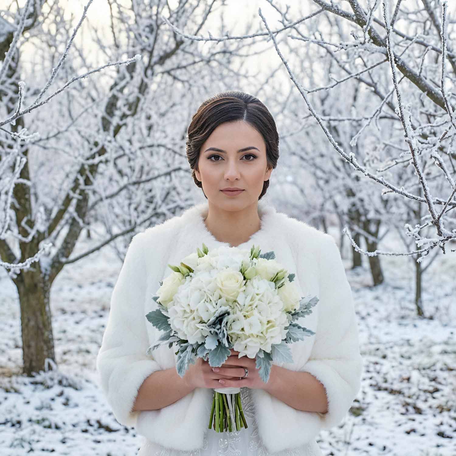 Snowdrop Veil Bridal Bouquet