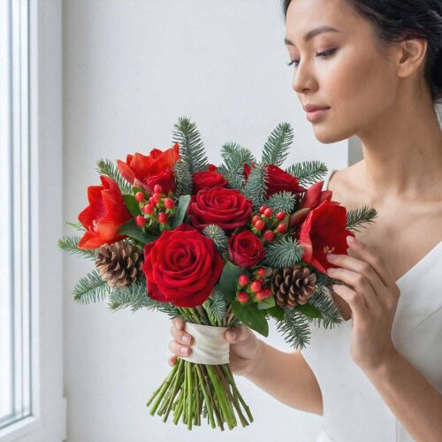 Winter Ember Bridal Bouquet