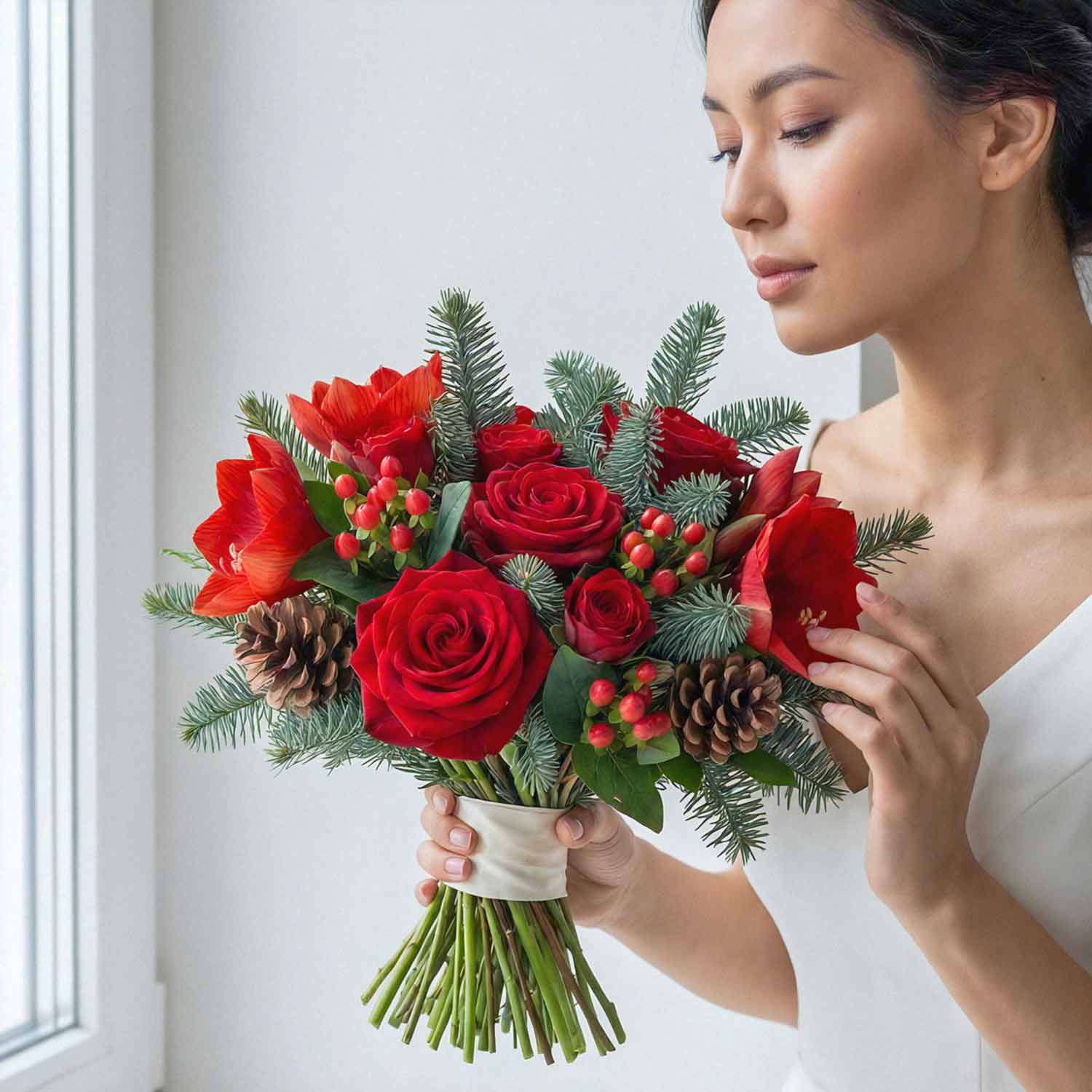 Winter Ember Bridal Bouquet