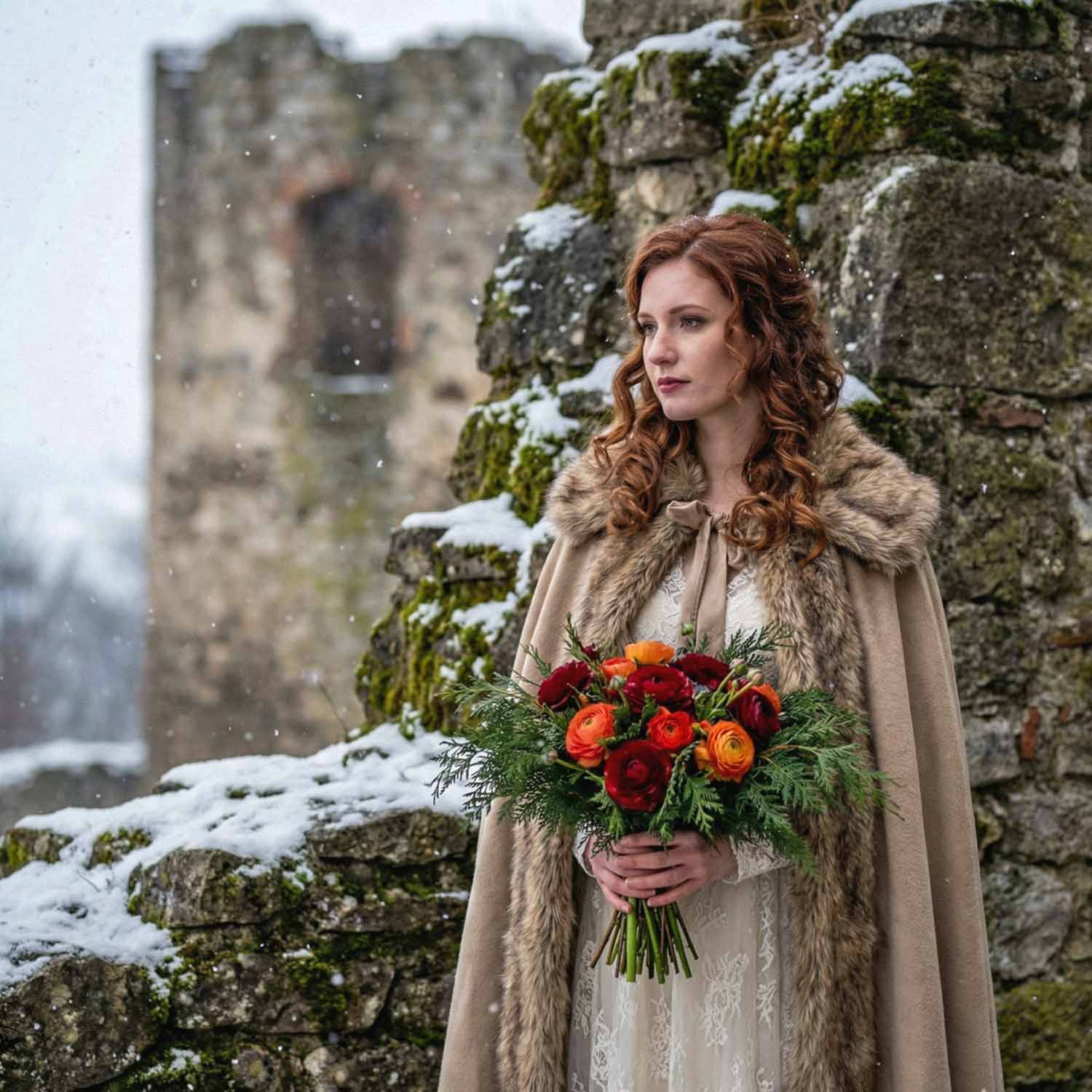 Winter Flame Bridal Bouquet