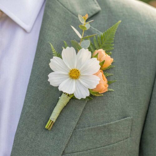 Apricot Meadow Buttonhole