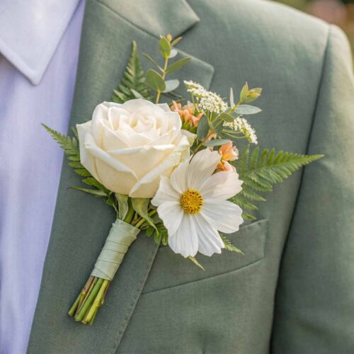 Apricot Meadow Buttonhole