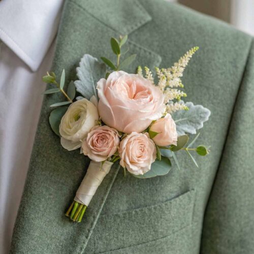 Blush Elegance Buttonhole